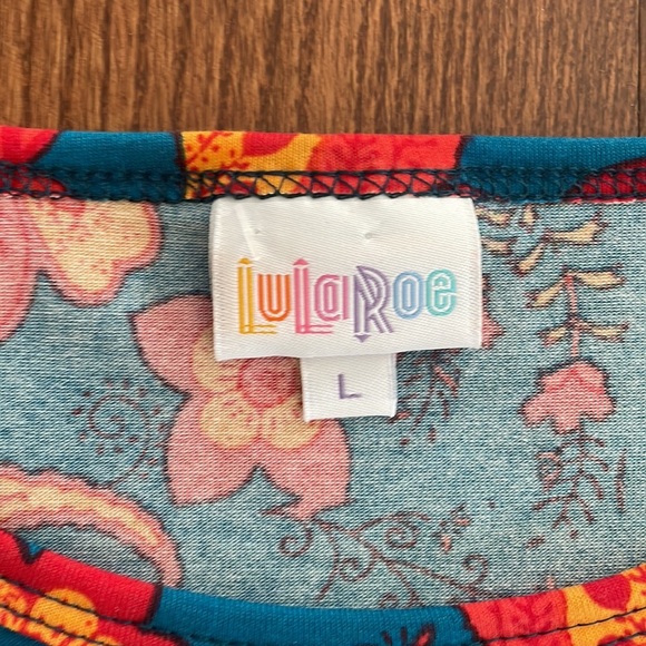 NWT LULAROE DEBBIE LONG SLEEVE FLORAL DRESS SIZE LARGE - Picture 8 of 9